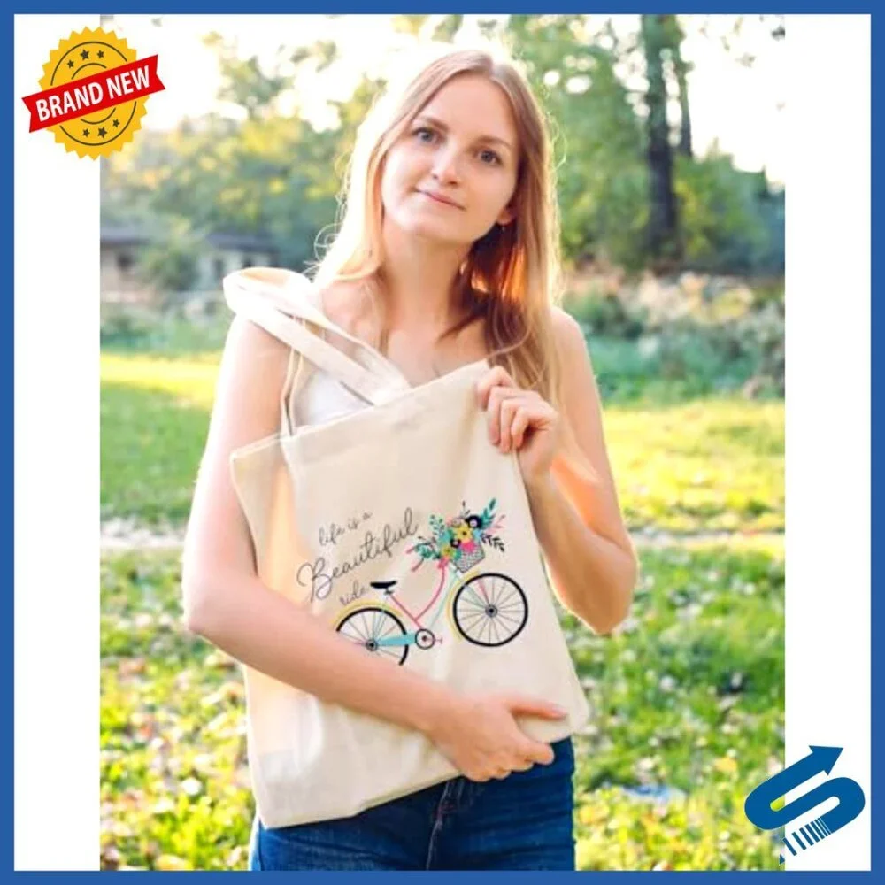 Blank Canvas Tote Bags Bulk DIY Projects Reusable Grocery Bags Sublimation